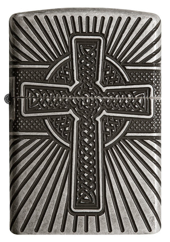 Zippo Celtic Cross Antique Silver