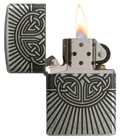 Zippo Celtic Cross Antique Silver